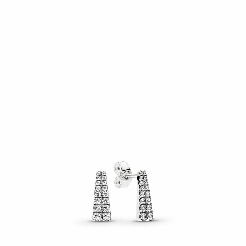 Pandora Shooting Stars Stud Earrings - Sterling Silver/Cubic Zirconia - Canada | HA3444RT